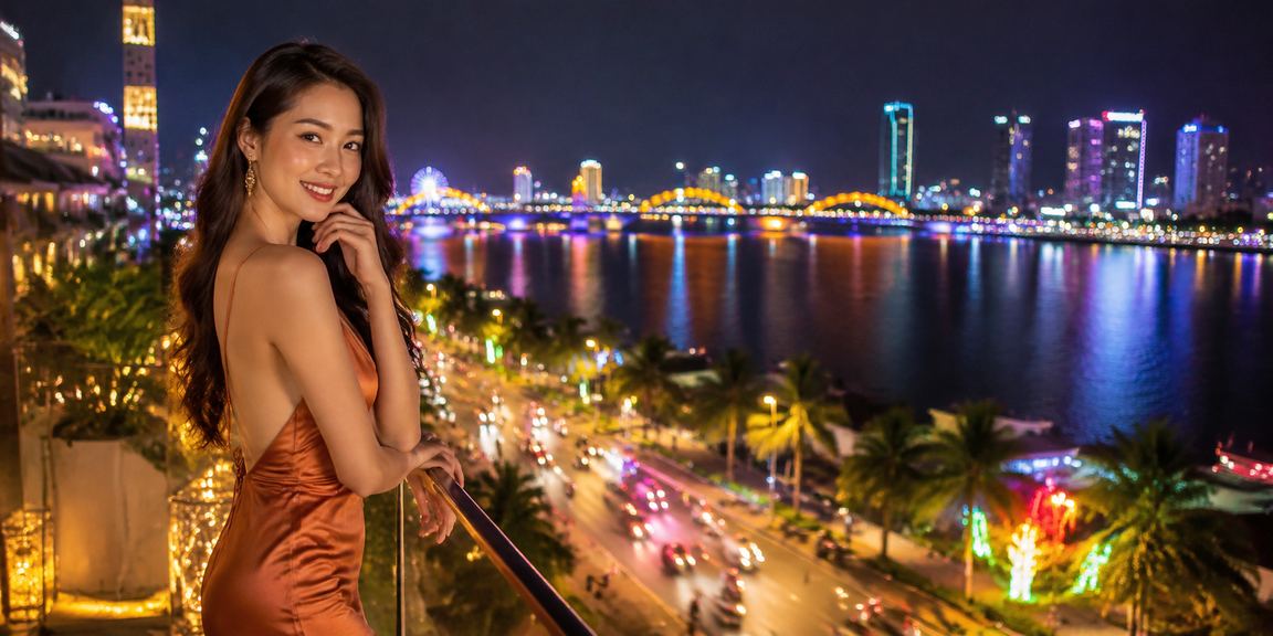 Người chơi tại Đà Nẵng trải nghiệm game slots trên điện thoại bên bờ biển, tích lũy điểm VIP