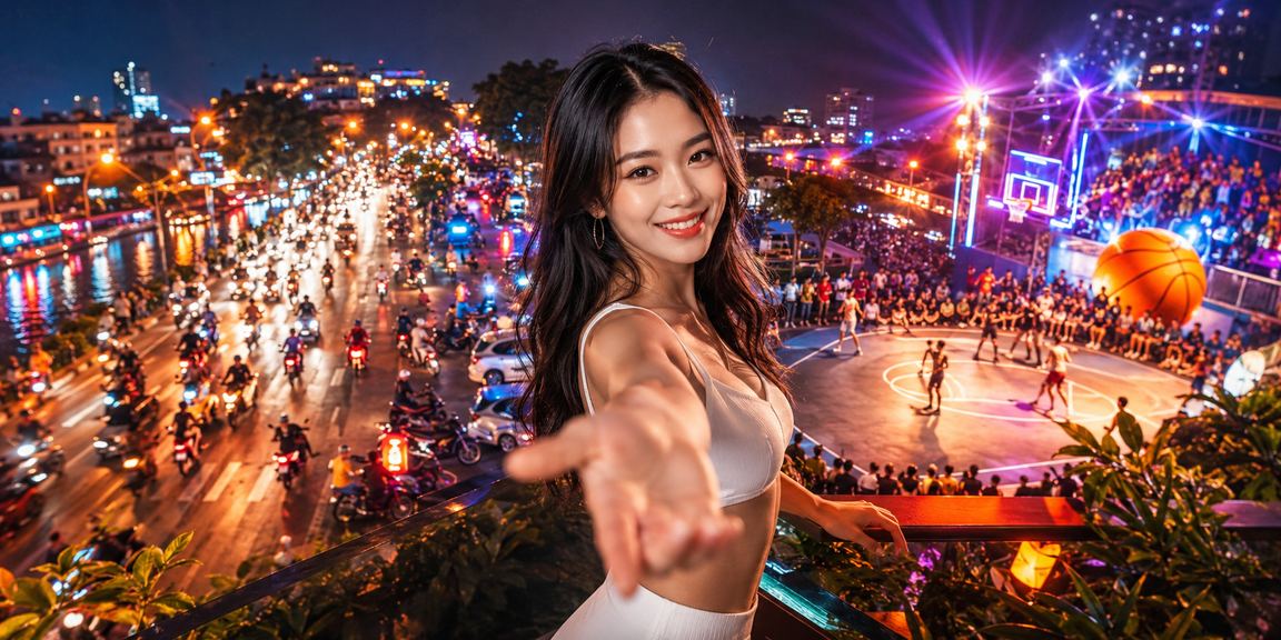 Người hâm mộ bóng rổ tại Hà Nội theo dõi trận đấu qua điện thoại