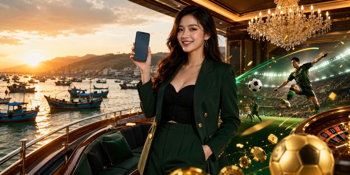 Người dùng chơi casino trên điện thoại tại bãi biển Mũi Né